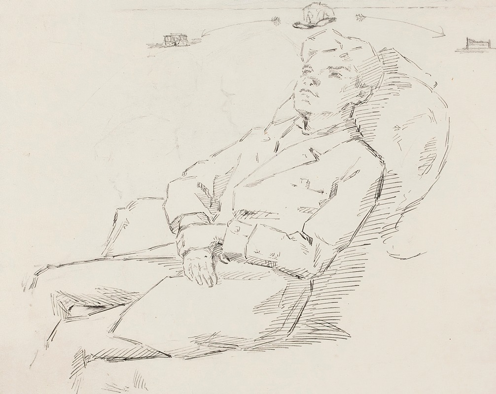 Mauritz Maexmontan, luonnos by Хелена Шьерфбек, 1878 - 1880 — digital art print download