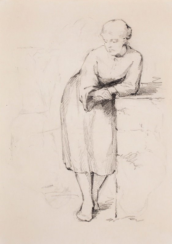 Muuriin nojaava nainen — Helene Schjerfbeck