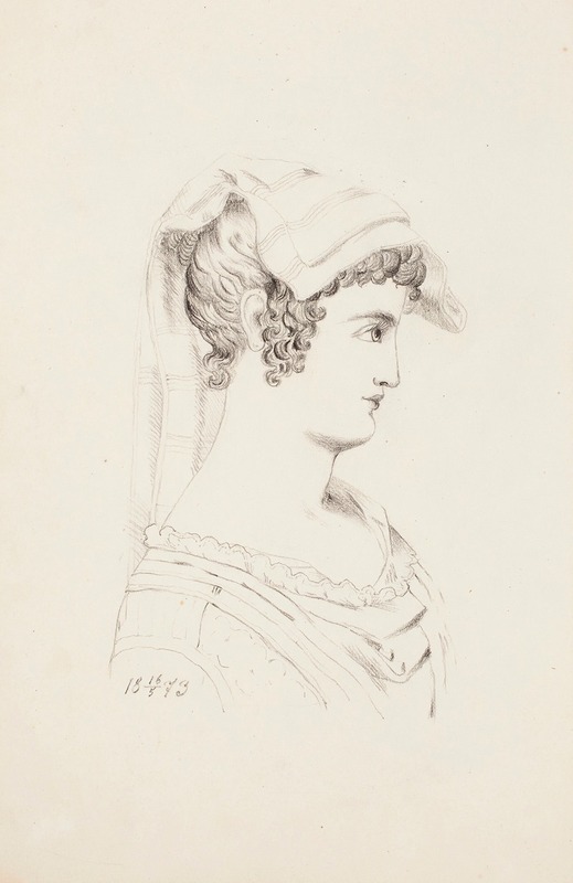Naisen profiili by Хелена Шьерфбек, 1872 - 1874 — digital art print download