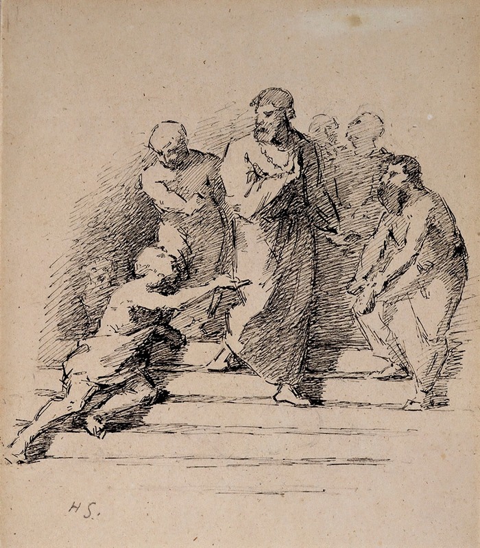 The Rich Man and Lazarus by Хелена Шьерфбек, 1879 — digital art print download