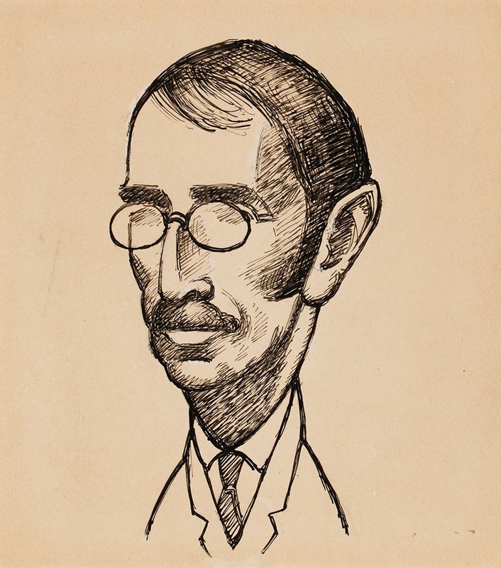 Artist Uno Alanco, caricature — Ilmari Aalto