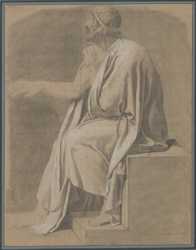 Figure Study for 'The Death of Socrates' — Jacques Louis David