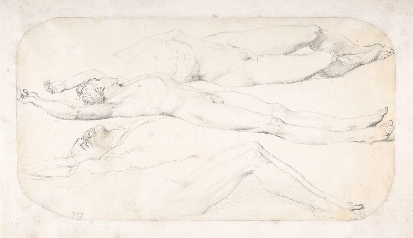 Studies for the Cadaver of Acron — Jean Auguste Dominique Ingres