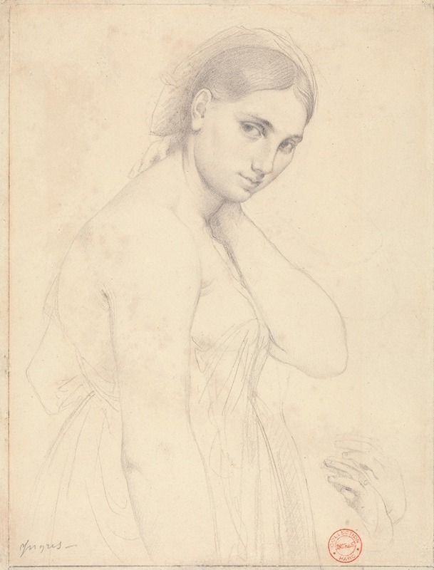 Study for 'Raphael and the Fornarina' — Жан Огюст Доминик Энгр