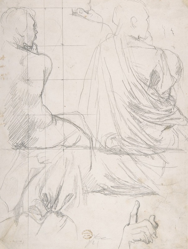 Study of Figures by Жан Огюст Доминик Энгр — digital art print download
