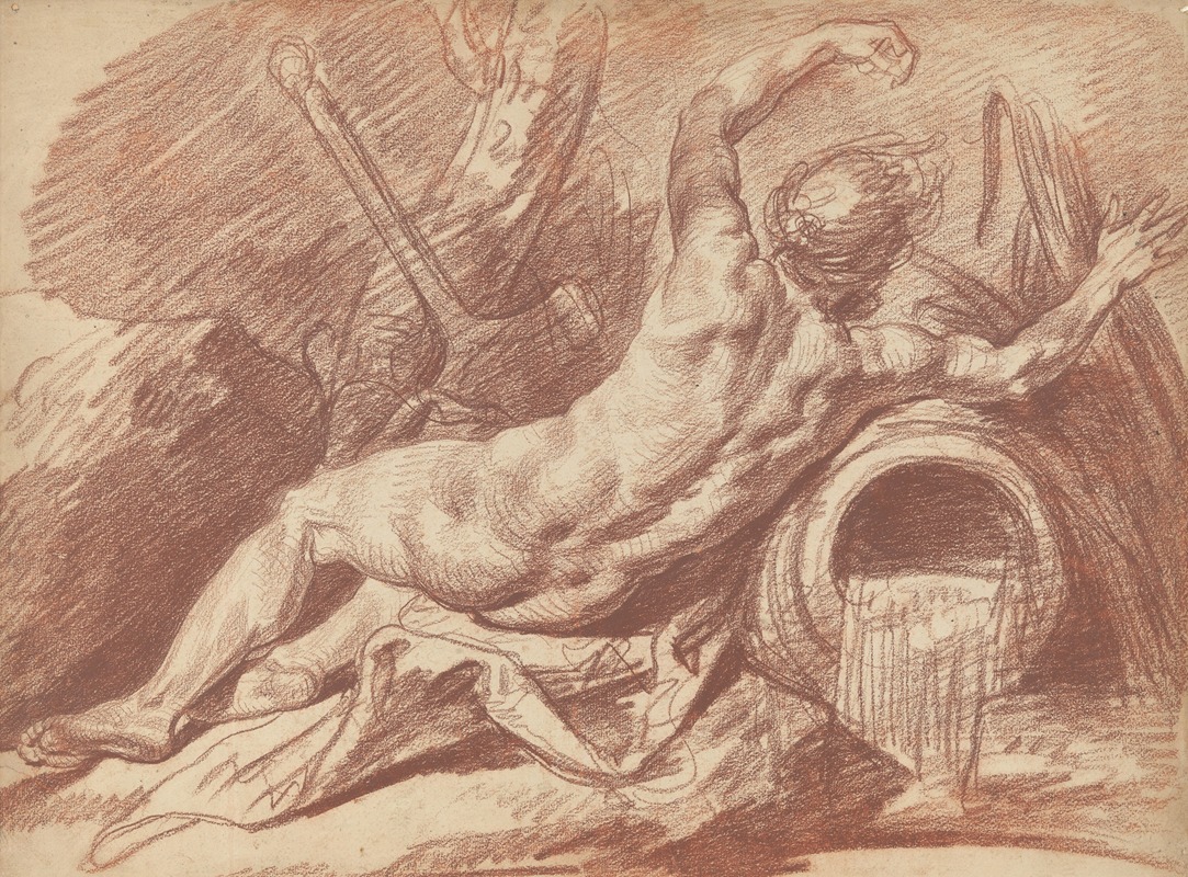 Reclining River God by Jean-Baptiste Greuze — digital art print download