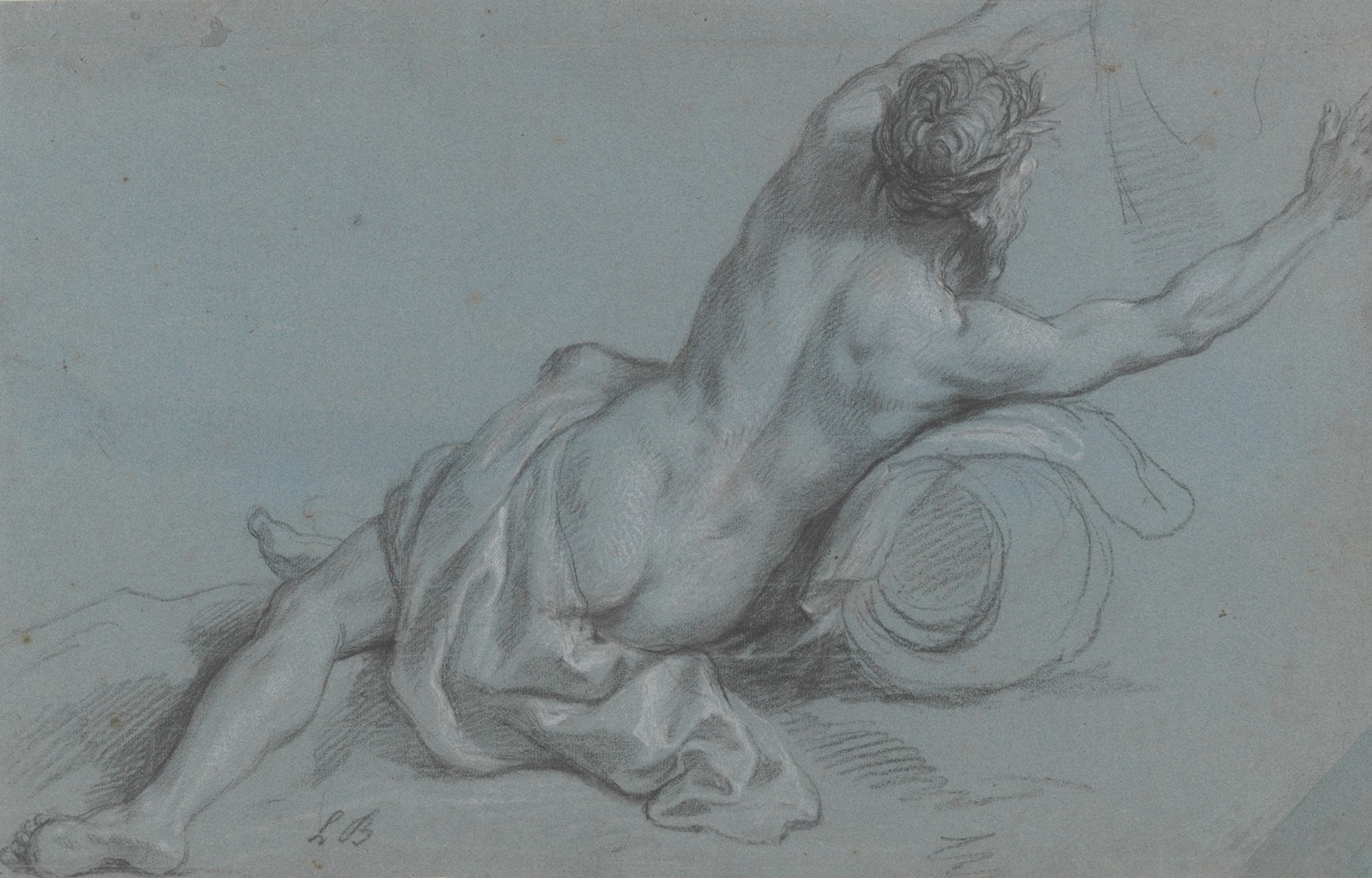 Reclining River God by Louis de Boullogne the Younger, 1694–1715 — digital art print download