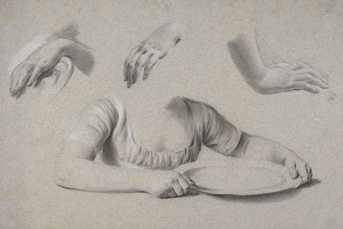 Studies of Hands by Луи-Леопольд Бойи — digital art print download