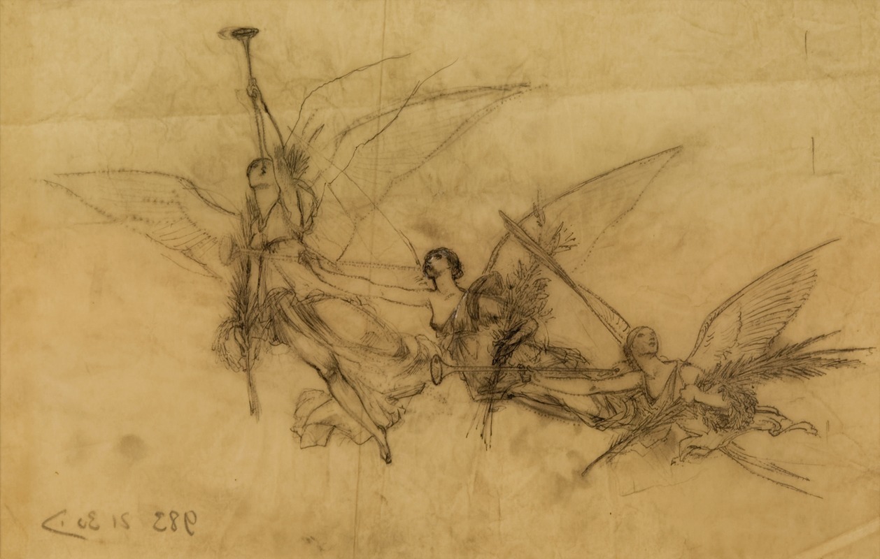 Étude de figures volantes by Люк-Оливье Мерсон — digital art print download