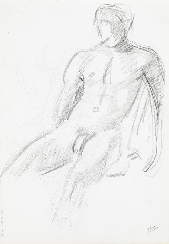Alaston mies, luonnos by Магнус Энккель, 1914 - 1916 — digital art print download