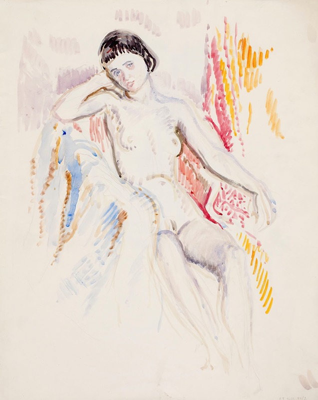 Istuva alaston malli by Магнус Энккель, 1912 - 1913 — digital art print download