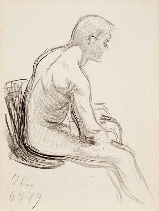 Istuva alaston mies by Магнус Энккель, 1908 - 1909 — digital art print download
