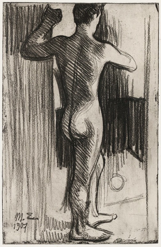Nude Male Model from the Back by Магнус Энккель, 1907 — digital art print download
