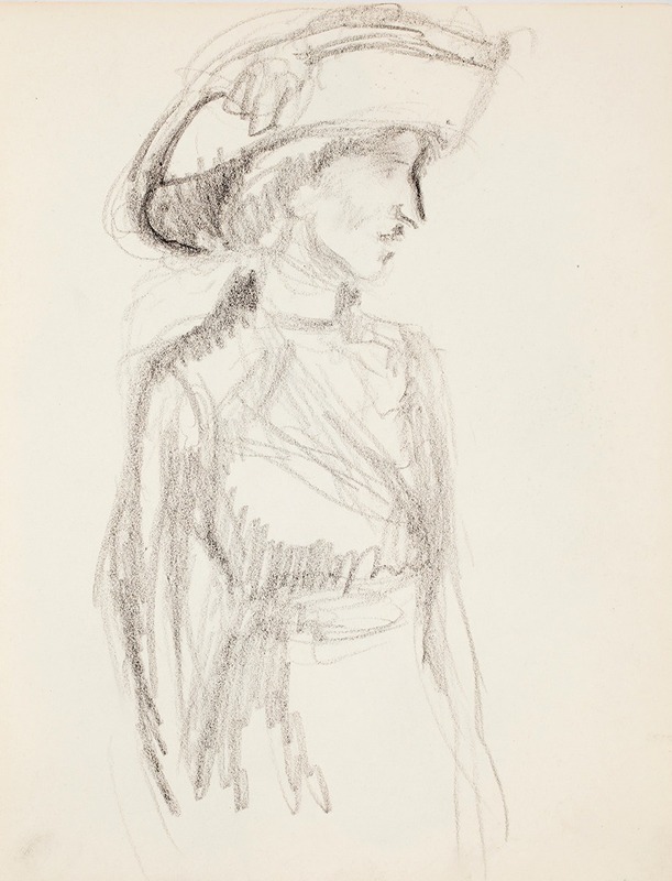 Rouva Anni Lagerborg, luonnos by Magnus Enckell, 1912 — digital art print download