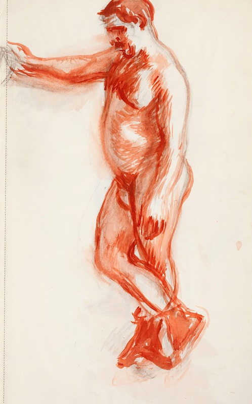 Seisova alaston mies, luonnos — Magnus Enckell