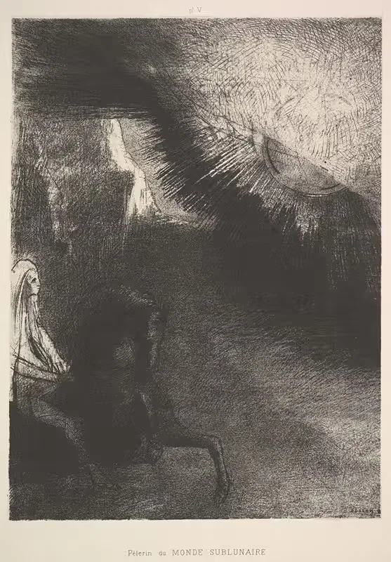 Pilgrim from a sublunar world by Odilon Redon, 1891 — digital art print download