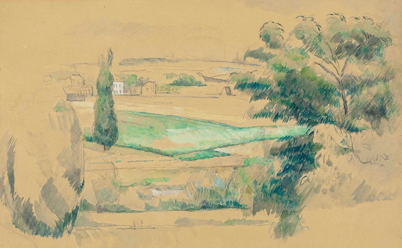 Paysage (environs de Melun) by Поль Сезанн — digital art print download