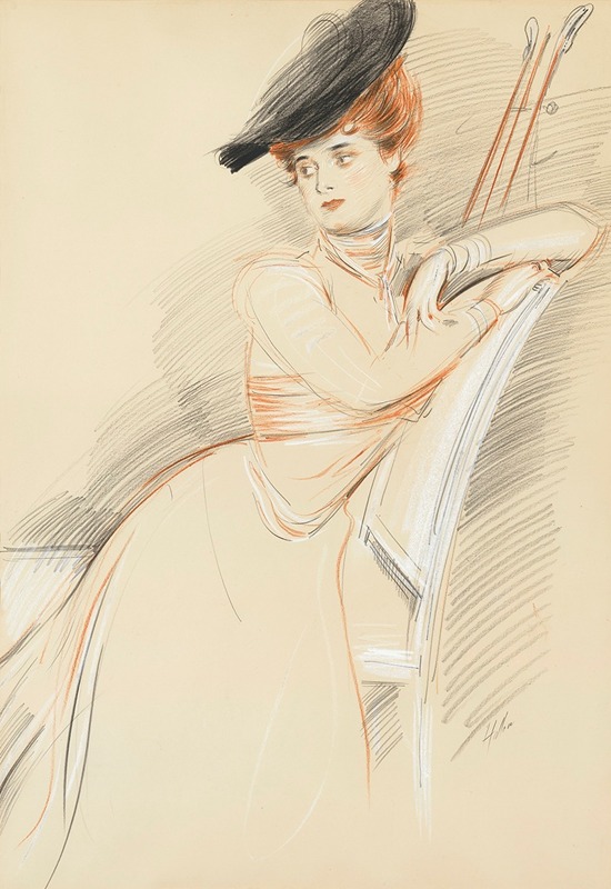 Miss Taylor seated by Поль Сезар Элью — digital art print download