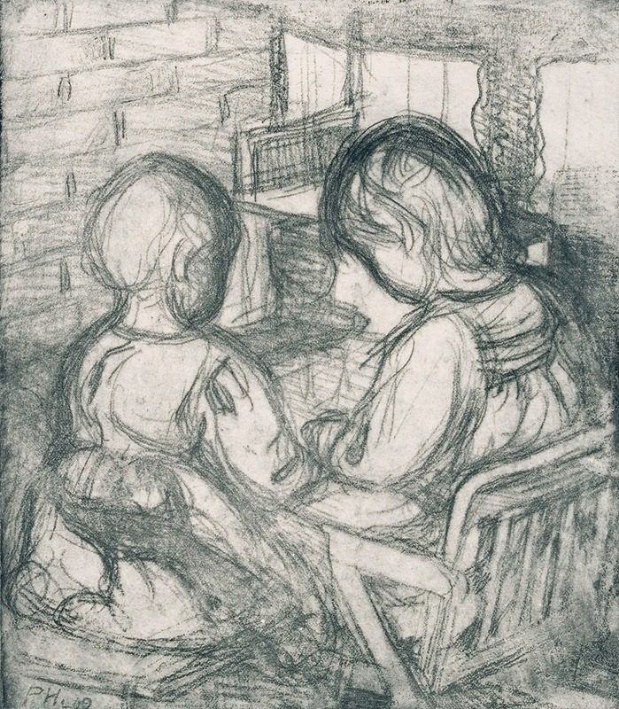 Girls by the Fireplace — Пекка Халонен