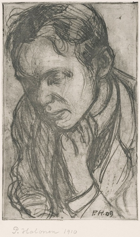 Young Man Deep in Thought by Pekka Halonen, 1909 — digital art print download