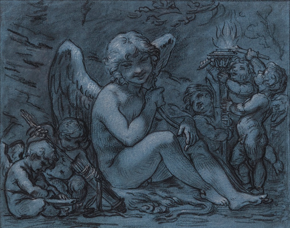 Les préparatifs de l'Amour by Пьер-Поль Прудон, 1800 — digital art print download