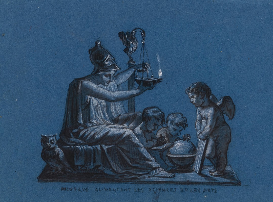 Minerve alimentant les Sciences et les Arts by Пьер-Поль Прудон, 1800 — digital art print download