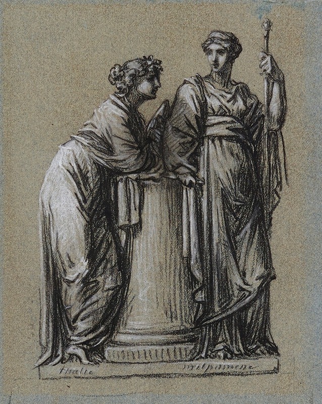 Thalie et Melpomène by Пьер-Поль Прудон, 1800 — digital art print download