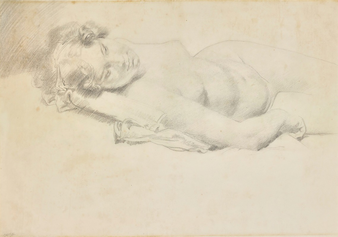 Reclining Nude by Уильям Орпен — digital art print download