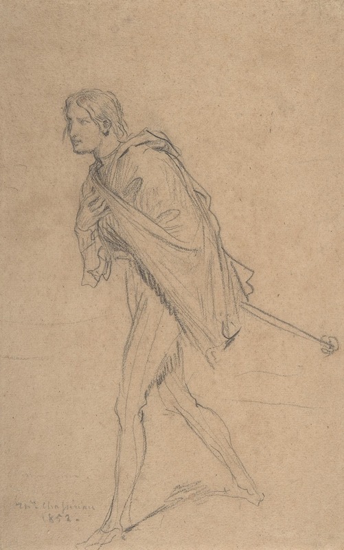 Cassio Bowing by Теодор Шассериу, 1852 — digital art print download