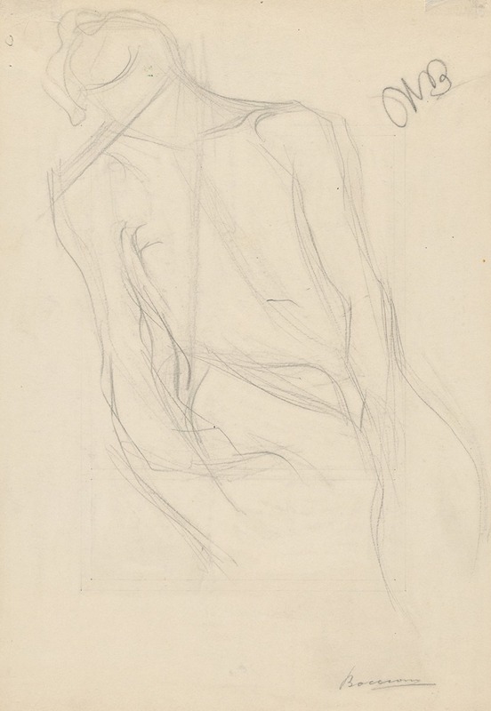 Seated Male Nude — Умберто Боккьони