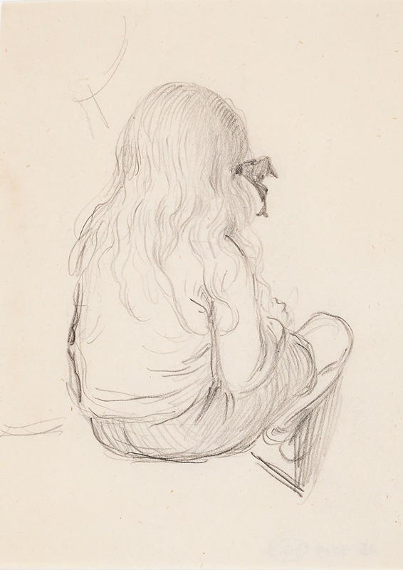 Antti Sitting, seen diagonally from behind — Venny Soldan-Brofeldt
