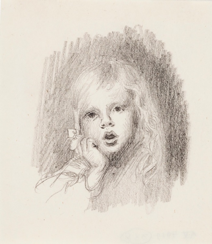 Antti, Hand Against Cheek by Венни Солдан-Брофельдт, 1905 — digital art print download