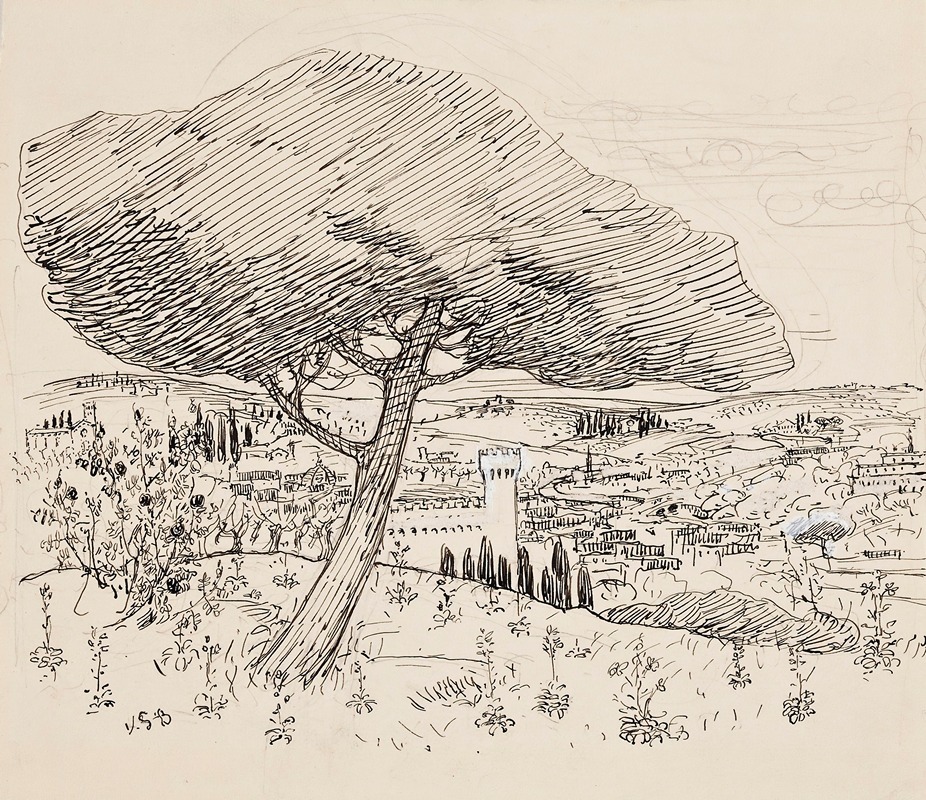 Italian Landscape by Венни Солдан-Брофельдт — digital art print download