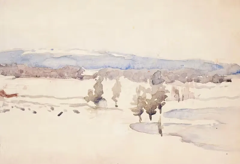 Поздний зимний пейзаж by Венни Солдан-Брофельдт, 1880 - 1945 — digital art print download