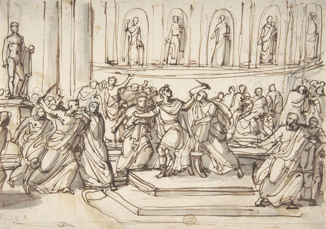 Assassination of Julius Caesar by Винченцо Камучини — digital art print download