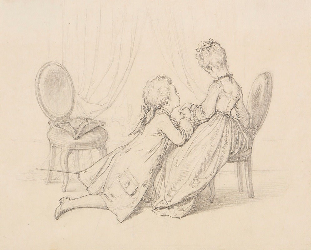 Der kleine Kavalier by Albert Hendschel, 1870 — digital art print download