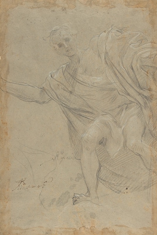 Standing Draped Male Figure by Baldassarre Franceschini — digital art print download