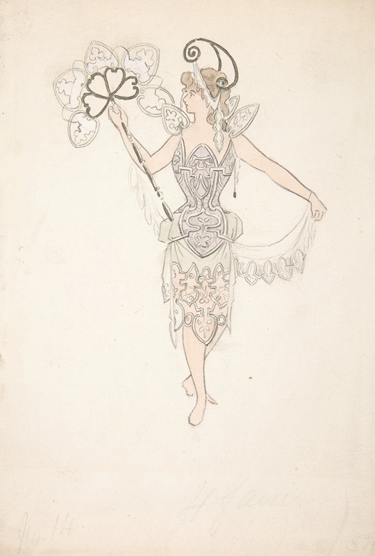 Costume Design for Lady with a Fan — Basil Crage
