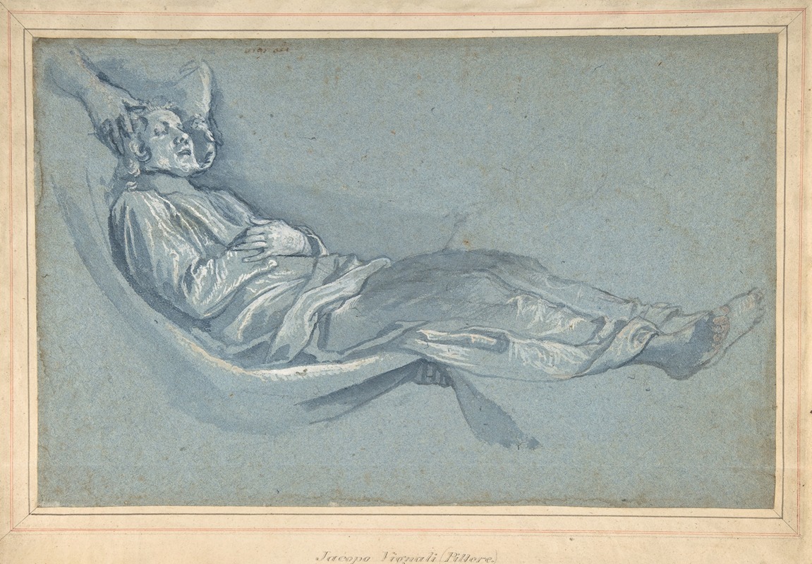 Study for a Male Figure Lowered into a Grave by Cigoli (Ludovico Cardi) — digital art print download