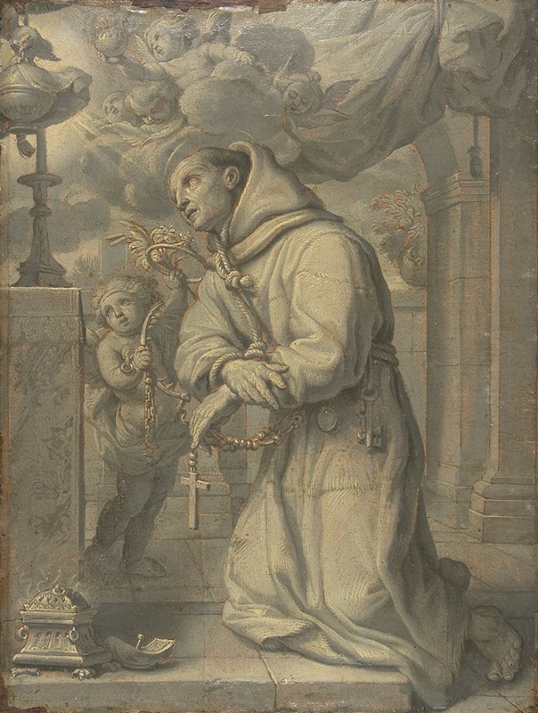 St. Paschal Baylon Adoring the Blessed Sacrament — Claude François