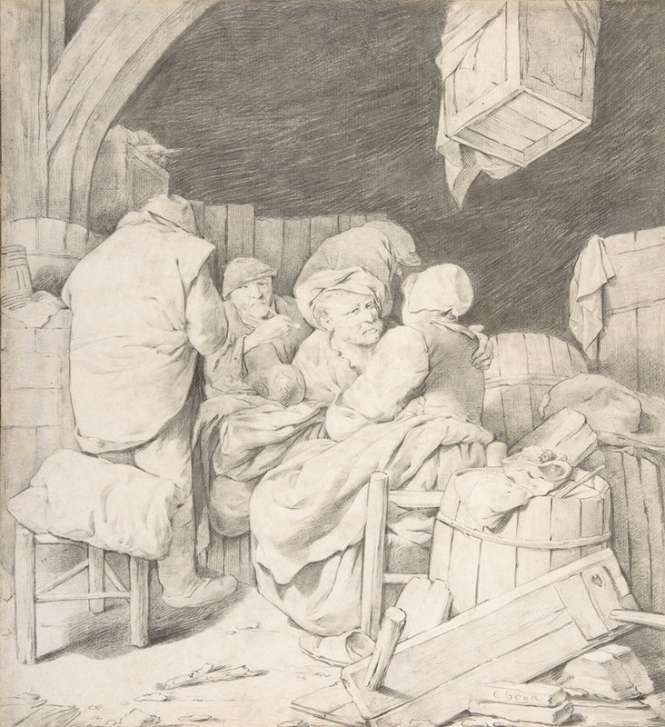 Peasants Gathered at an Inn by Корнелис Питерсзон Бега — digital art print download