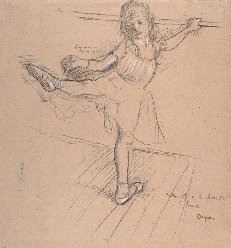 Little Girl Practicing at the Bar — Edgar Degas