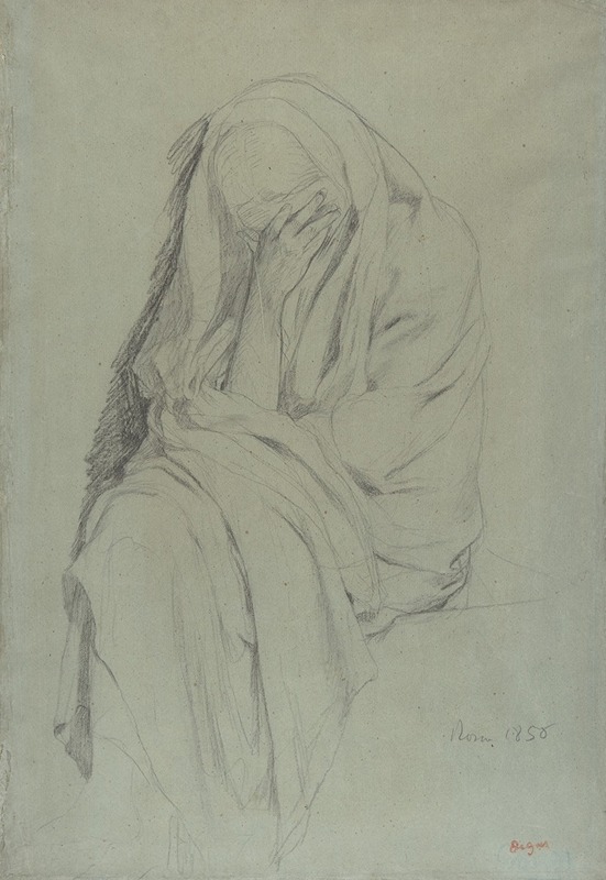 Study for Vieille Italienne by Эдгар Дега, 1856 — digital art print download