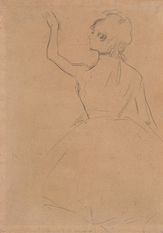 Study of a Ballet Dancer seen from the Back by Эдгар Дега, 1875 — digital art print download