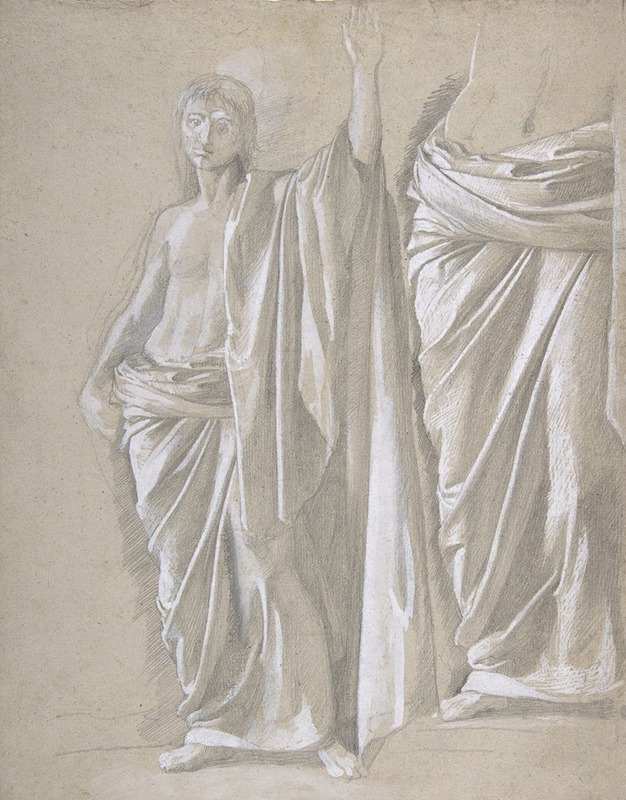 Study of a Draped Figure by Эдгар Дега — digital art print download
