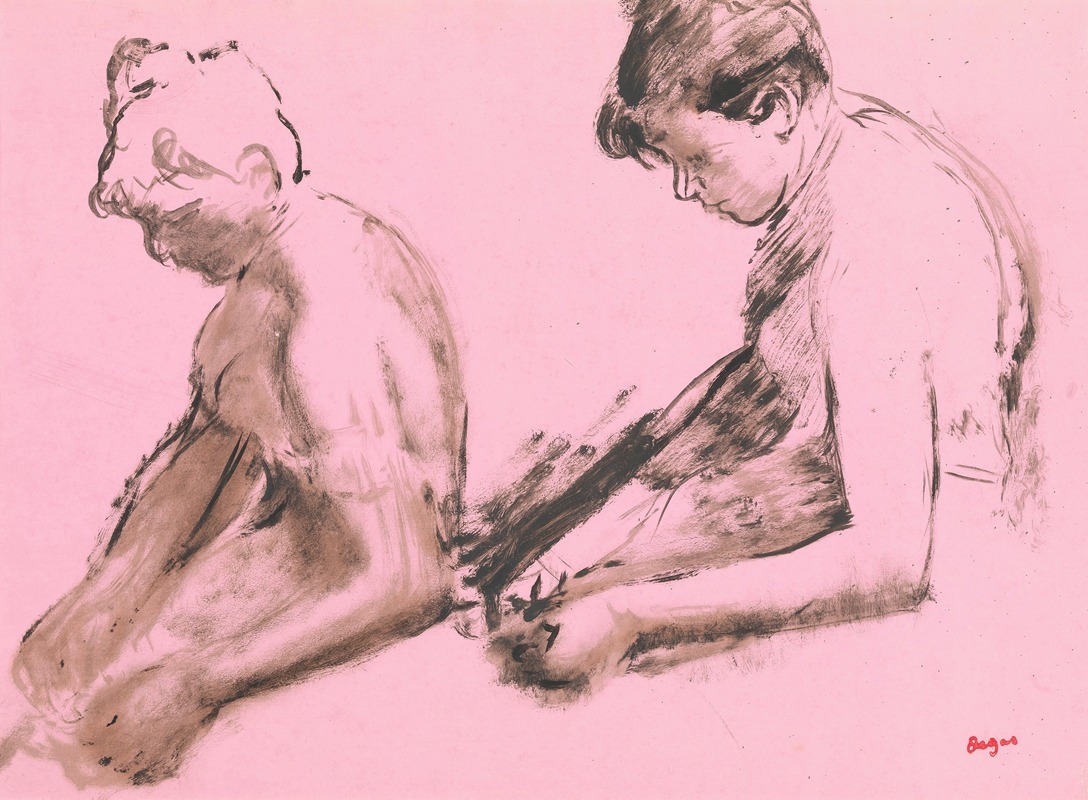 Two Studies of Dancers by Эдгар Дега — digital art print download