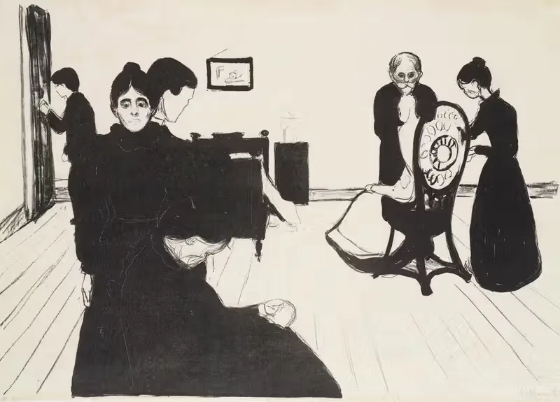Смерть в больничной палате by Эдвард Мунк, 1896 — digital art print download