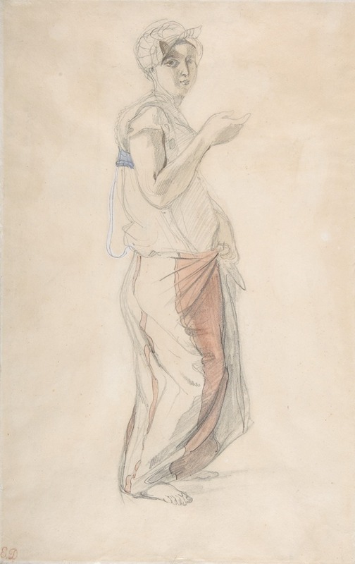 Standing Woman in Moroccan Costume — Eugène Delacroix