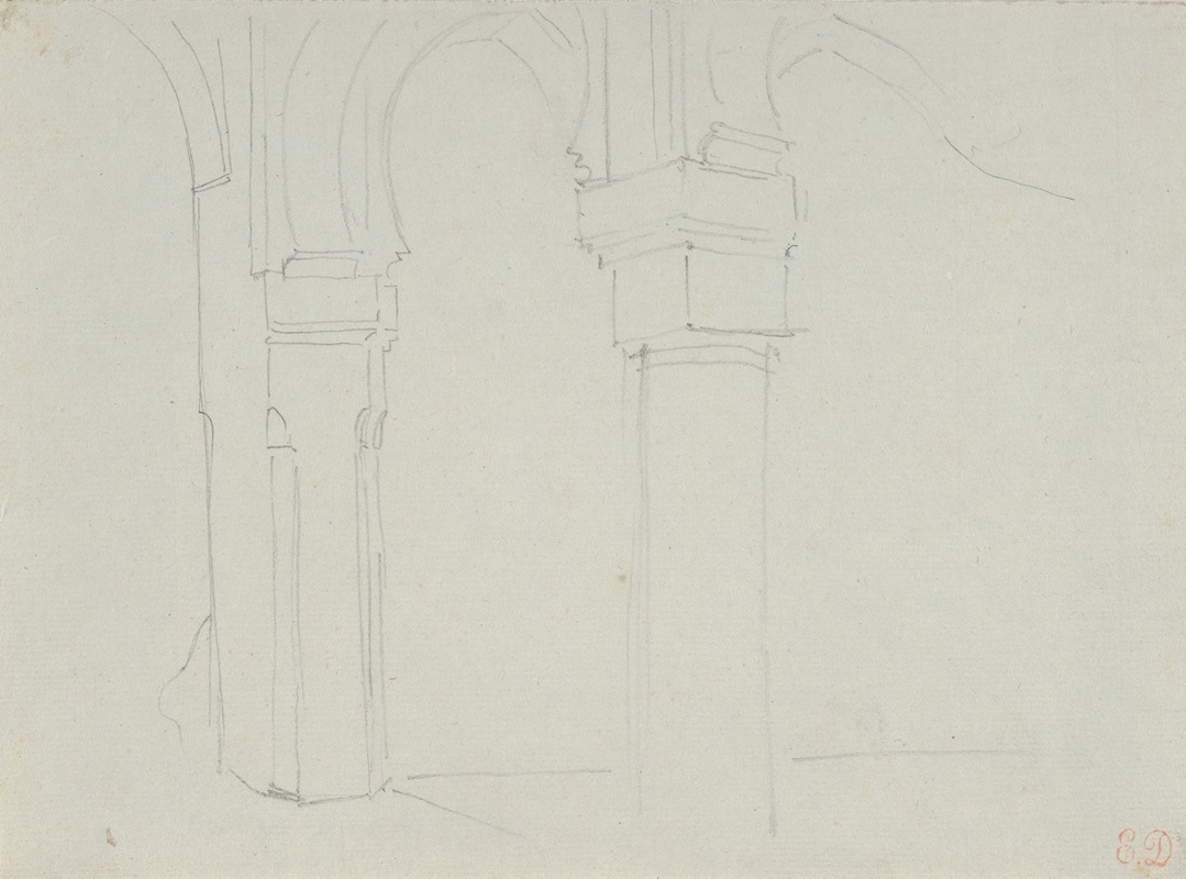 Study of a Moorish Arcade, Spain by Эжен Делакруа, 1832 — digital art print download