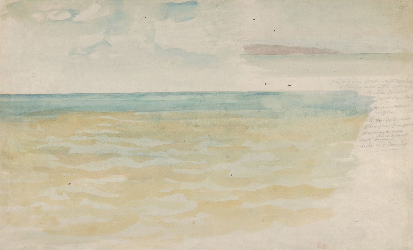 The Sea at Dieppe by Эжен Делакруа — digital art print download